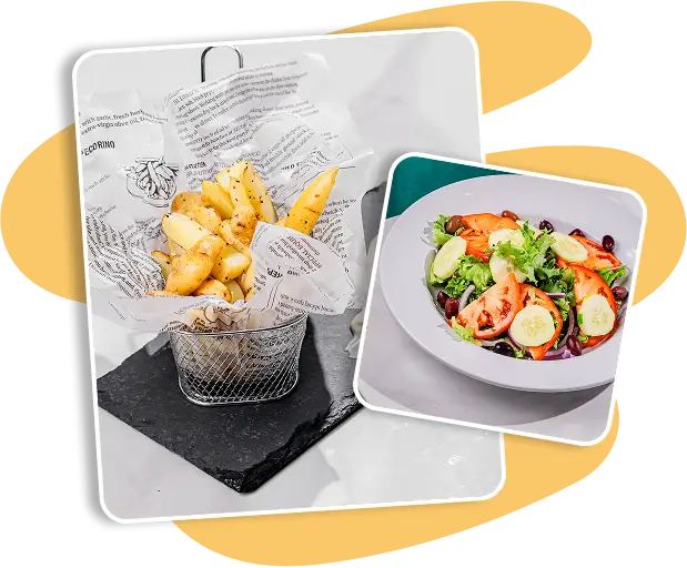 Crispy air-fried fries served golden and oil-free