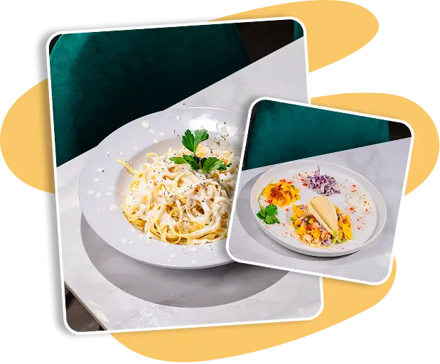 Creamy mushroom pasta tossed with truffle essence and Parmesan, made fresh in-house at Salt & Butter.